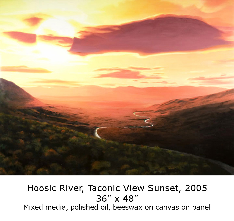 Hoosic River, Taconic View Sunset by Edward Cating