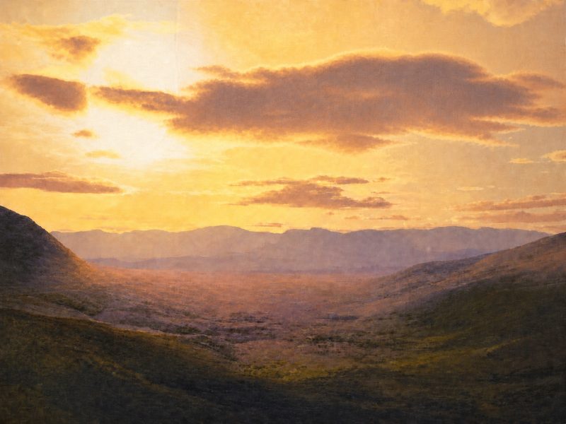 Hoosic Valley, Taconic view, 2005 — painting by Edward Cating